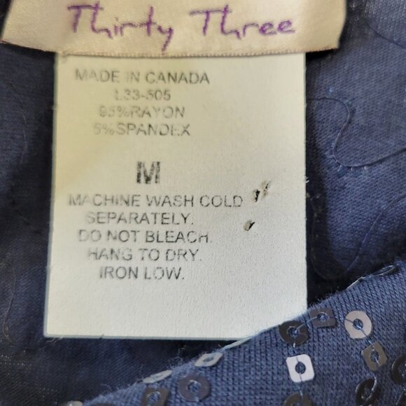 Blue Sleeveless Sequin Shift Dress  Size M - NEW - Picture 6 of 8